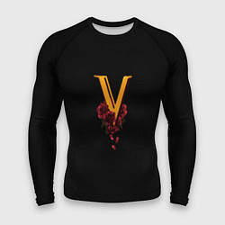Рашгард мужской Valentinos logo Cyberpunk, цвет: 3D-принт