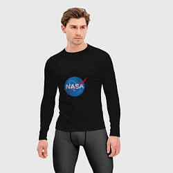 Рашгард мужской Nasa logo space blue, цвет: 3D-принт — фото 2