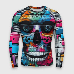 Мужской рашгард Crazy color skull - graffiti