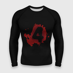 Рашгард мужской Left 4 Dead logo красный, цвет: 3D-принт