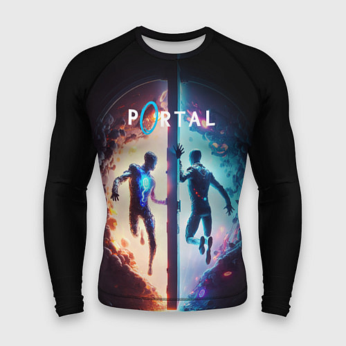 Мужской рашгард Portal люди в прыжке / 3D-принт – фото 1