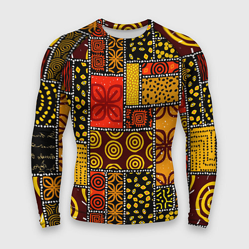 Мужской рашгард Разноцветный орнамент / 3D-принт – фото 1
