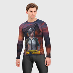 Рашгард мужской PUBG девушка в игре, цвет: 3D-принт — фото 2