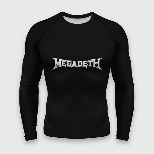 Мужской рашгард Megadeth logo white / 3D-принт – фото 1