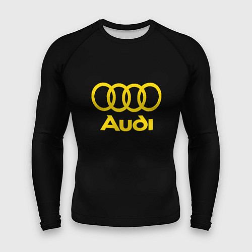 Мужской рашгард Audi logo yellow / 3D-принт – фото 1