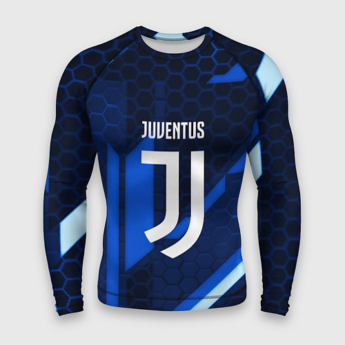 Мужской рашгард Juventus sport geometry steel / 3D-принт – фото 1