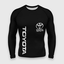 Рашгард мужской Toyota logo white steel, цвет: 3D-принт