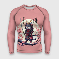 Мужской рашгард Kitten samurai - bushido ai art