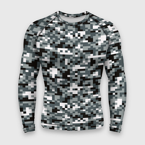 Мужской рашгард Камуфляжные пиксели текстура / 3D-принт – фото 1