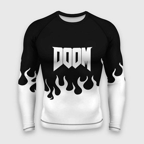 Мужской рашгард Doom fire white / 3D-принт – фото 1