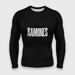 Мужской рашгард Ramones white logo