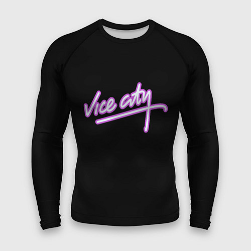 Мужской рашгард Vice city logo neon / 3D-принт – фото 1