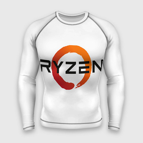 Мужской рашгард AMD ryzen logo white / 3D-принт – фото 1