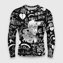 Мужской рашгард Lil Peep pattern автографы лого