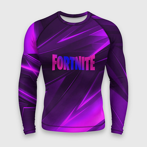 Мужской рашгард Fortnite neon stripes angles logo / 3D-принт – фото 1