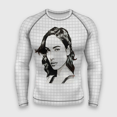 Мужской рашгард Рисунок Галь Гадот в тетради в клетку / 3D-принт – фото 1