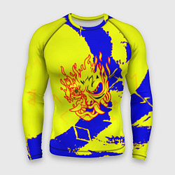Рашгард мужской Samurai logo yellow fire, цвет: 3D-принт
