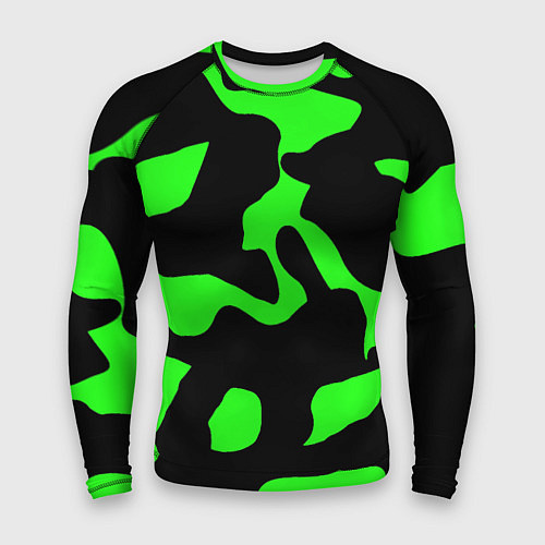Мужской рашгард Зелёный камуфляж милитари / 3D-принт – фото 1