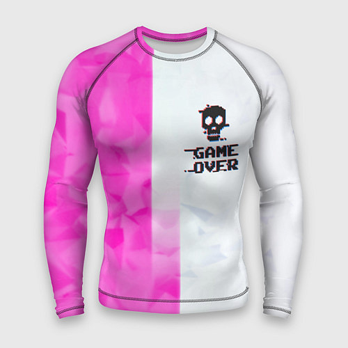 Мужской рашгард Game over pink abstraction / 3D-принт – фото 1