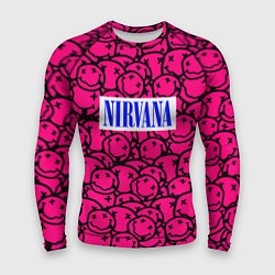 Мужской рашгард Nirvana pink logo