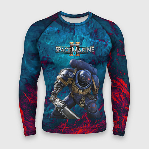Мужской рашгард Warhammer 40000 space marine 2 ультрамарин / 3D-принт – фото 1