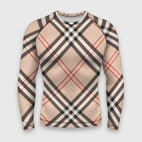 Мужской рашгард Стильная клетка - шотландка, крупно / 3D-принт – фото 1