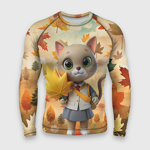 Мужской рашгард Кошечка школьница / 3D-принт – фото 1