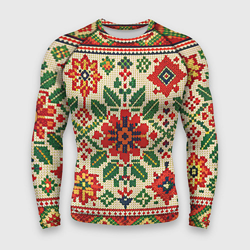 Мужской рашгард Славянский узор и орнамент / 3D-принт – фото 1