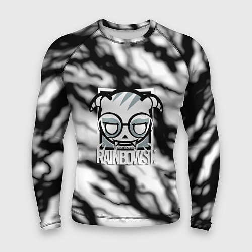 Мужской рашгард Rainbow six storm black / 3D-принт – фото 1