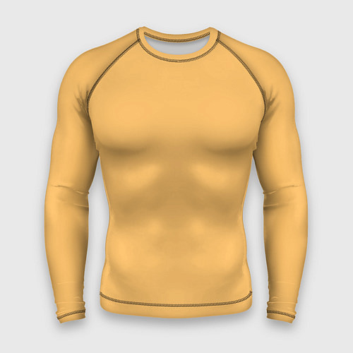 Мужской рашгард Эмоция радости - желтый / 3D-принт – фото 1