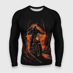 Рашгард мужской Мотоциклист с черепом, цвет: 3D-принт