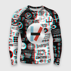 Рашгард мужской Twenty one pilots glitch pattern, цвет: 3D-принт