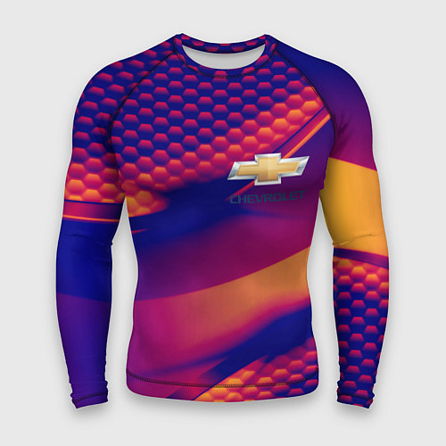 Мужской рашгард Chevrolet текстура / 3D-принт – фото 1