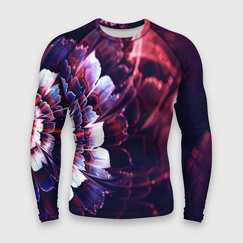 Мужской рашгард Фрактальный цветок абстракция / 3D-принт – фото 1
