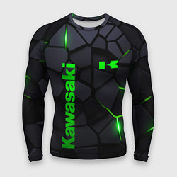 Рашгард мужской Kawasaki - плиты с эффектом свечения, цвет: 3D-принт
