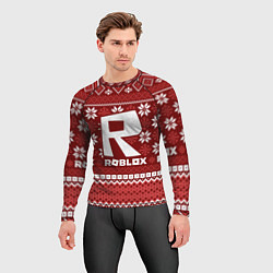 Рашгард мужской Новогодний свитер ugly Roblox, цвет: 3D-принт — фото 2