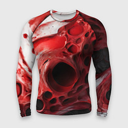 Мужской рашгард Красно-белая абстрактная структура