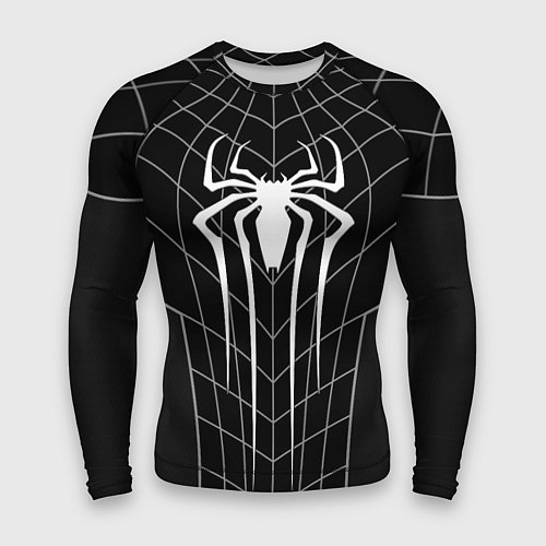 Мужской рашгард Черный костюм Человека паука / 3D-принт – фото 1