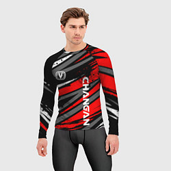Рашгард мужской Changan - Red sport, цвет: 3D-принт — фото 2