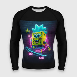 Рашгард мужской Sponge Bob on a skateboard - ai art fantasy, цвет: 3D-принт