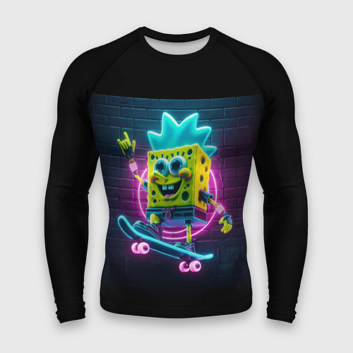 Мужской рашгард Sponge Bob on a skateboard - ai art fantasy / 3D-принт – фото 1