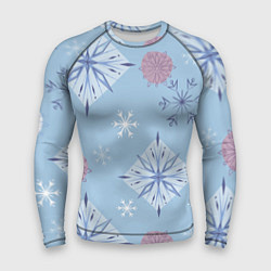 Мужской рашгард Снежинки Эльзы