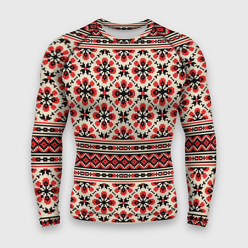 Мужской рашгард Славянская обережная вышивка / 3D-принт – фото 1