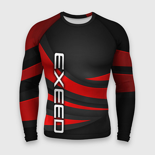 Мужской рашгард Exeed - красные линии / 3D-принт – фото 1