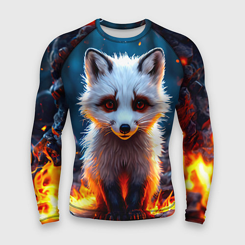 Мужской рашгард Песец в огне / 3D-принт – фото 1