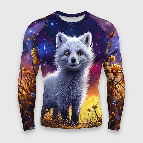 Мужской рашгард Песец в звездную ночь / 3D-принт – фото 1