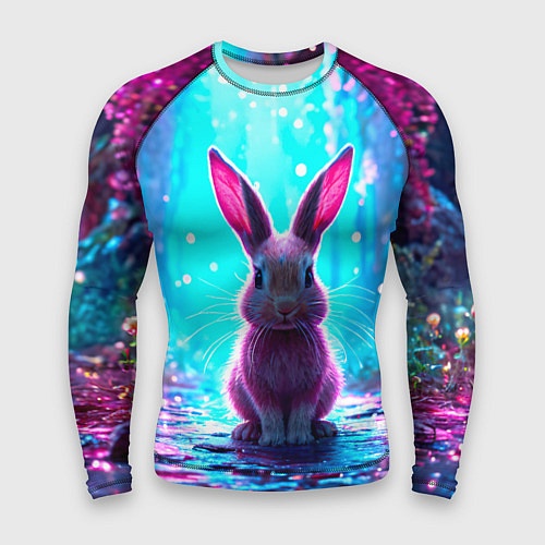 Мужской рашгард Зайчик в сказочном лесу / 3D-принт – фото 1