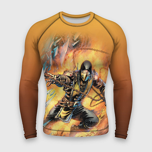 Мужской рашгард Scorpion - Mortal Kombat / 3D-принт – фото 1
