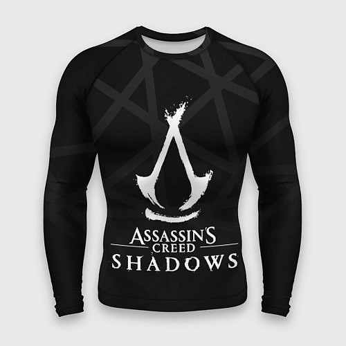 Мужской рашгард Assassins creed shadows - монохромный / 3D-принт – фото 1
