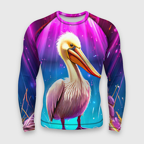 Мужской рашгард Пеликан в сиянии лучей / 3D-принт – фото 1